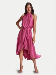 Swing Sukienka koktajlowa 5AG22700 Różowy Regular Fit. Czerwone sukienki Swing, bez wzorów, z syntetyku, wizytowe, bez kołnierzyka, bez ramiączek. Za 469.99 zł.