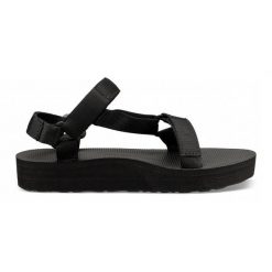 Sandały trekkingowe Teva Midform Universal. Czarne sandały Teva, bez wzorów, bez obcasa, bez zapięcia. Za 214.99 zł.