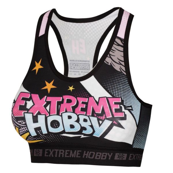 Stanik sportowy fitness siłownia MMA EXTREME HOBBY COMICS. Biustonosze sportowe EXTREME HOBBY, bez wzorów, z elastanu, na fitness i siłownię. Za 119.00 zł.
