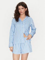 LAUREN RALPH LAUREN Piżama ILN12400 Niebieski Regular Fit. Niebieskie piżamy Lauren Ralph Lauren, m, bez wzorów, z bawełny, bez kołnierzyka, bez ramiączek. Za 289.99 zł.