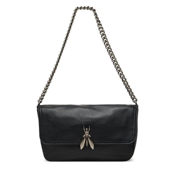 Torebka Patrizia Pepe. Czarne torebki klasyczne Patrizia Pepe, bez wzorów, klasyczne, bez dodatków. Za 969.99 zł.