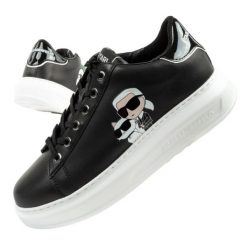 Buty Karl Lagerfeld Kapri KL62524T0 00 czarne. Czarne buty treningowe bez wzorów, ze skóry ekologicznej, bez zapięcia. Za 978.14 zł.