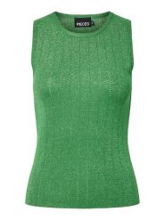 Pieces Top "Pcsalima" w kolorze zielonym rozmiar: M. Zielone topy Pieces, m, bez wzorów, z wiskozy, klasyczne, bez kołnierzyka, bez ramiączek. Za 82.95 zł.