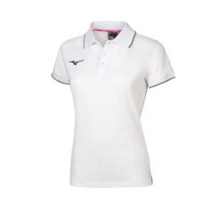 Damska koszulka polo Mizuno Team. Białe t-shirty sportowe Mizuno, m, bez wzorów, z materiału, bez ramiączek, do biegania. Za 158.50 zł.