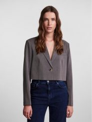 Pieces Marynarka 17141850 Szary Cropped Fit. Szare marynarki i żakiety Pieces, m, bez wzorów, z syntetyku, bez ramiączek. Za 129.99 zł.