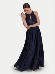 Hey Kyla Sukienka wieczorowa 5AI053HK Granatowy Regular Fit. Niebieskie sukienki Hey Kyla, bez wzorów, z syntetyku, wizytowe, bez kołnierzyka, bez ramiączek. Za 849.99 zł.