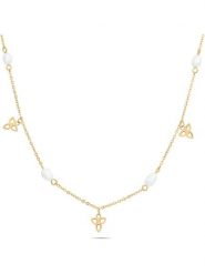 Tamaris Naszyjnik z elementami ozdobnymi - dł. 45 cm rozmiar: onesize. Białe naszyjniki Tamaris, z materiału, z perłą, ze stali. Za 152.99 zł.