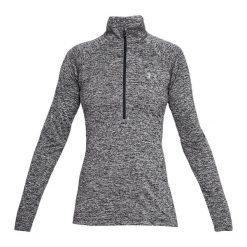 Bluza fitness damska Under Armour Tech 1/2 Zip - Twist. Szare bluzy Under Armour, xs, bez wzorów, bez kaptura, do biegania. Za 99.99 zł.