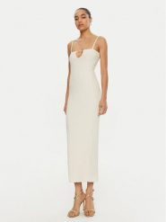 JACQUEMUS Sukienka dzianinowa 24E241KN358-2355 Biały Regular Fit. Białe sukienki JACQUEMUS, bez wzorów, z dzianiny, bez kołnierzyka, bez ramiączek. Za 2,029.00 zł.