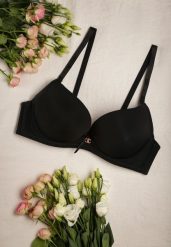 Czarny Biustonosz Full Cup z Koronką i Regulowanymi Ramiączkami Gicca. Czarne biustonosze Born2be, bez wzorów, z koronki. Za 39.99 zł.