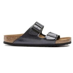 Klapki damskie Birkenstock Arizona BS Birko-flor. Niebieskie klapki Birkenstock, bez wzorów, z materiału, klasyczne, bez obcasa, bez zapięcia. Za 287.00 zł.
