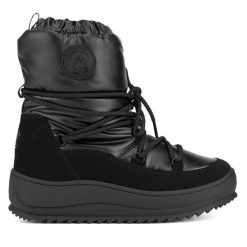 Śniegowce Beverly Hills Polo Club. Czarne botki Beverly Hills Polo Club, bez wzorów, bez zapięcia. Za 299.99 zł.
