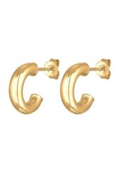 Elli Damskie kolczyki kreole ze srebra próby 925 Sterling Silver Kolczyki 1 ct. Szare kolczyki Elli, pozłacane. Za 158.99 zł.