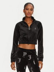 Juicy Couture Bluza Tasha JCWCT24305 Czarny Slim Fit. Czarne bluzy Juicy Couture, xxs, bez wzorów, z syntetyku, bez kaptura. Za 229.99 zł.