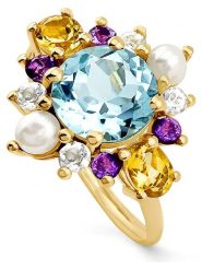 OR Carats Złoty pierścionek z kamieniami szlachetnymi rozmiar: 54. Żółte pierścionki OR Carats, z ametystem, złote. Za 1,022.99 zł.