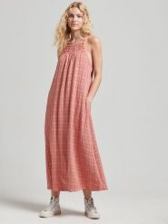 Superdry Sukienka w kolorze jasnoróżowym rozmiar: XS. Różowe sukienki Superdry, xs, bez wzorów, z koronki, bez kołnierzyka, bez ramiączek, maxi. Za 163.64 zł.