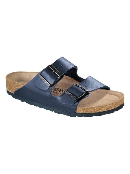 Birkenstock Klapki "Arizona" w kolorze niebieskim rozmiar: 39. Niebieskie klapki Birkenstock, bez wzorów, klasyczne, z otwartym noskiem, bez obcasa, bez zapięcia. Za 179.22 zł.