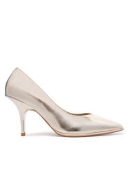 PINKO Szpilki Lady 11 SD0611P050 Złoty. Żółte szpilki Pinko, bez wzorów, z lakierowanej skóry, bez obcasa, na szpilce, bez zapięcia. Za 999.99 zł.