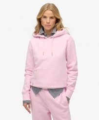 Superdry Bluza z kapturem Essential Logo z haftem. Czerwone bluzy z kapturem Superdry, bez wzorów, z bawełny, z kapturem. Za 282.85 zł.
