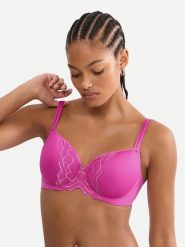 Triumph Biustonosz z fiszbiną Waves Of Glow 10227810 Różowy ciemny. Czerwone biustonosze Triumph, bez wzorów, z syntetyku. Za 229.99 zł.