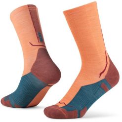 Skarpetki BUFF Merino Flamingo. Żółte skarpetki Buff, bez wzorów, z elastanu. Za 99.99 zł.