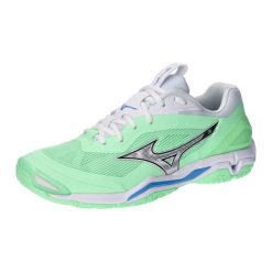 Buty do piłki ręcznej Mizuno Wave Stealth 6 Neo Mint/Czarny/Frontier Blue. Czarne buty treningowe Mizuno, bez wzorów, z materiału, bez zapięcia, do piłki ręcznej, mizuno wave. Za 562.20 zł.