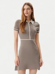 Guess Sukienka dzianinowa V5GK00 Z3D60 Brązowy Regular Fit. Brązowe sukienki Guess, xxs, z aplikacjami, z dzianiny, bez kołnierzyka, bez ramiączek. Za 259.99 zł.