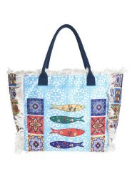 BLE Shopper bag ze wzorem - 50 x 33 x 20 cm rozmiar: onesize. Shopper bag BLE, bez wzorów, z materiału, na ramię, bez dodatków. Za 31.95 zł.