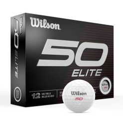 Piłeczki golfowe Wilson Golf Fifty Elite (x12). Żółte swetry Wilson, bez wzorów, z gumy, bez ramiączek. Za 163.50 zł.