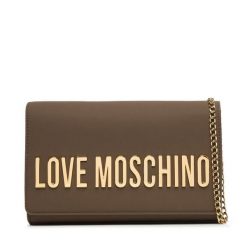 Torebka LOVE MOSCHINO. Brązowe kopertówki Love Moschino, bez wzorów, wizytowe, bez dodatków. Za 699.99 zł.