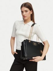 U.S. Polo Assn. Torebka BIUXT8387WVP Czarny. Czarne shopper bag U.S. Polo Assn., bez wzorów, ze skóry, bez dodatków. Za 164.99 zł.
