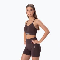 Spodenki treningowe damskie Carpatree Allure Seamless. Brązowe szorty sportowe Carpatree, bez wzorów, z elastanu, na fitness i siłownię. Za 169.99 zł.