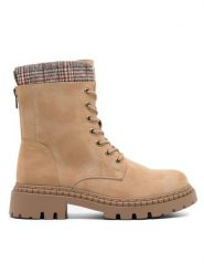 Clara Barson Botki LORETTA WS6102-08 Beżowy. Brązowe botki Clara Barson, bez wzorów, z tworzywa sztucznego, bez obcasa, na płaskiej podeszwie, bez zapięcia. Za 74.99 zł.