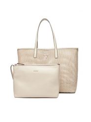 Guess Torebka Brigitta HWWZ72 06240 Écru. Shopper bag Guess, z aplikacjami, ze skóry, bez dodatków. Za 579.99 zł.