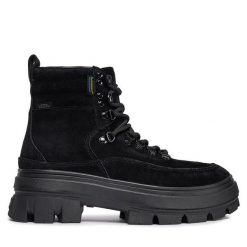 Trapery Vans. Czarne traperki Vans, bez wzorów, bez obcasa, bez zapięcia. Za 899.99 zł.