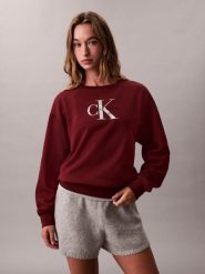Calvin Klein Jeans Bluza Kobiety Bawełna czerwony, S. Czerwone bluzy Calvin Klein Jeans, s, bez wzorów, z bawełny, bez kaptura. Za 229.95 zł.