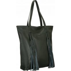 Shopperka skórzana boho Rovicky TWR-164 zielona. Zielone torebki klasyczne ROVICKY, bez wzorów, ze skóry, boho, bez dodatków. Za 389.99 zł.