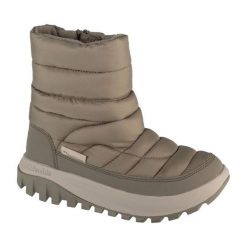 Buty śniegowce Columbia Snowtrot Mid 2075111395 szare zielone. Zielone śniegowce bez wzorów, z gumy, bez zapięcia. Za 553.20 zł.