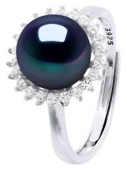 Pearline Srebrny pierścionek z perłą rozmiar: onesize. Niebieskie pierścionki Pearline, z cyrkonią, srebrne. Za 245.45 zł.