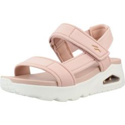 Sandały SKECHERS UNO SANDAL SUMMER STAND 2 Rose. Czerwone sandały Skechers, bez wzorów, z syntetyku, bez obcasa, bez zapięcia. Za 323.99 zł.