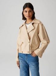 OPUS Kurtka przejściowa w kolorze beżowym rozmiar: 42. Brązowe kurtki Opus, bez wzorów, prążkowane, bez kaptura. Za 260.99 zł.