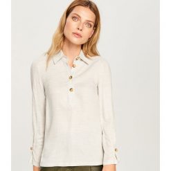 Bluzka z kołnierzem - Kremowy. Bluzki marki DOMYOS. W wyprzedaży za 49.99 zł.