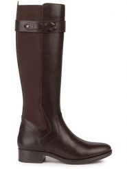 Geox Skórzane kozaki "Felicity" w kolorze brązowym rozmiar: 40. Brązowe kozaki Geox, na zimę, bez wzorów, bez obcasa, bez zapięcia. Za 266.03 zł.