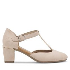 Półbuty Rieker. Czerwone półbuty wsuwane Rieker, bez wzorów, bez obcasa, na obcasie. Za 289.99 zł.