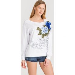 BLUZA MY TWIN Twinset. Białe bluzy Twinset, l, z aplikacjami, z bawełny, bez ramiączek, bez kaptura. Za 395.40 zł.