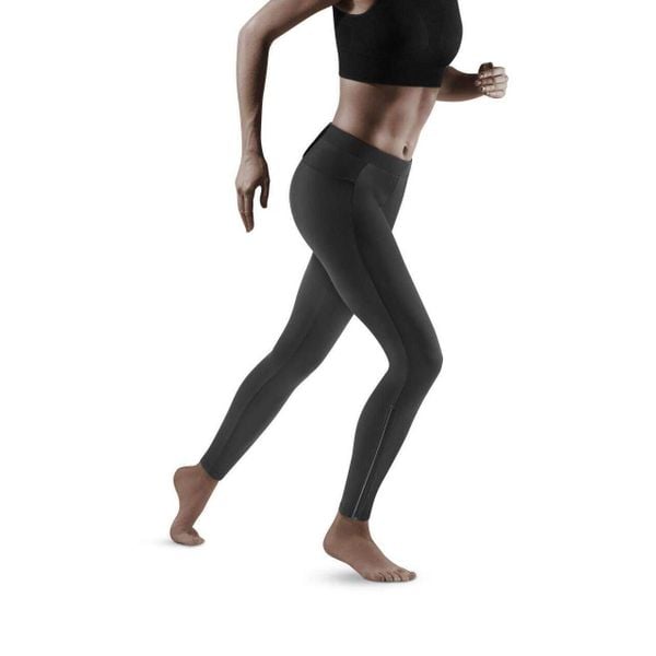 Legginsy damskie CEP Compression winter. Czarne legginsy CEP, bez wzorów, z materiału, długie. Za 299.00 zł.