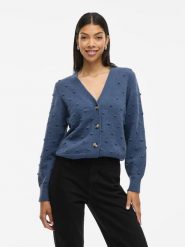 Vila Kardigan "Vituli" w kolorze niebieskim rozmiar: L. Niebieskie swetry Vila, l, bez wzorów, bez ramiączek. Za 144.24 zł.