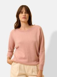 Just Cashmere Kaszmirowy sweter "Rebecca" w kolorze łososiowym rozmiar: XXL. Pomarańczowe swetry Just Cashmere, xxl, bez wzorów, z kaszmiru, bez ramiączek. Za 437.17 zł.