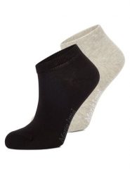 Marie Lund skarpetki do trampek w 2-paku Kobiety szary|czarny, ONE SIZE. Czarne skarpetki Marie Lund, bez wzorów. Za 29.95 zł.