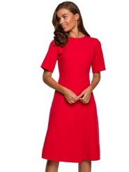 Stylove Sukienka w kolorze czerwonym rozmiar: XXL. Czerwone sukienki Stylove, xxl, bez wzorów, bez kołnierzyka, bez ramiączek, midi. Za 205.45 zł.